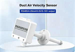 Meilleur Prix Capteur de <span class=keywords><strong>Vitesse</strong></span> d'Air Industriel Type Buse 0-30ms 4-20mA Sortie Modbus Installation en Conduit Capteur de Température et d'Humidité - Product Image 3