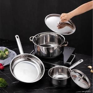 Juego <span class=keywords><strong>de</strong></span> Ollas <span class=keywords><strong>de</strong></span> Acero Inoxidable <span class=keywords><strong>de</strong></span> Fábrica, 15 Piezas, Utensilios <span class=keywords><strong>de</strong></span> Cocina <span class=keywords><strong>de</strong></span> Metal, Incluye Olla para Sopa y Olla para Leche - Product Image 3