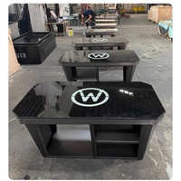 Table basse rectangulaire moderne en acrylique LED de marque ONE, directement de l'usine, 1 compartiment - Pour bars à domicile, hôtels, gymnases, centres commerciaux, clubs, salons