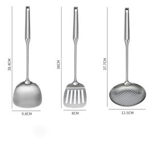 Ensemble d'ustensiles de cuisine en acier inoxydable 304 SYH1369 en gros, comprenant spatule, louchette, écumoire et passoire - Product Image 2