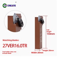 Porte-outil de tournage à filetage externe OEM en acier revêtu PVD 16X20-27V-6L pour tour CNC