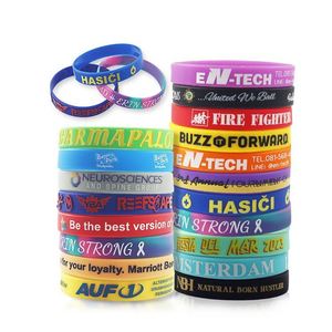 สายรัดข้อมือซิลิโคนสำหรับงานอีเว้นท์ แบบขายส่ง ปรับแต่งได้ พิมพ์ลายได้ ออกแบบได้เอง สำหรับงานเทศกาล โปรโมชั่น และโฆษณา - Product Image 1
