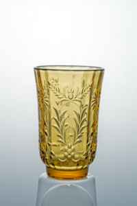 Tumbler in vetro Vintage tinta unita personalizzato in rilievo con motivo a margherita retrò tazza pressata per succo d'acqua o latte - Product Image 4