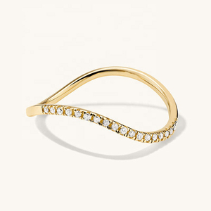 Gemnel Daily Wear 925 Sterling Silver Casual Water Wave <strong>Stacking</strong> <strong>Ring</strong> <strong>Set</strong> for Ladies - Product Image 5