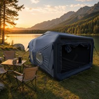 Tente de camping en coton la plus vendue, portable, pliable, imperméable, quatre saisons, double couche, pour 3-4 personnes, type capsule
