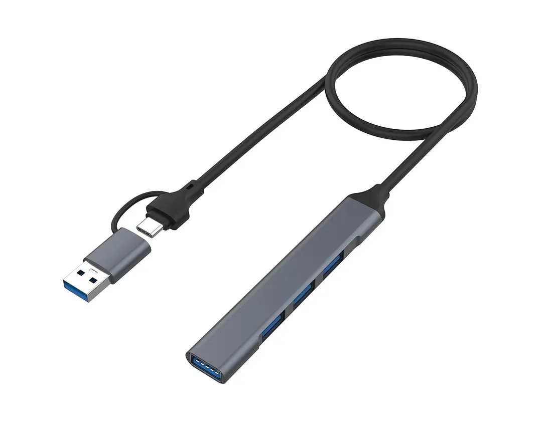 4 2 USB-C USB 3.0 4 포트 허브 케이블 길이 0.5 메터 마우스 키보드 u 디스크 전화 태블릿 프린터 카메라