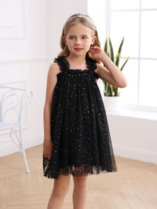 <span class=keywords><strong>Robe</strong></span> d'été pour filles à paillettes étoiles arc-en-ciel transparente à la mode - Product Image 4