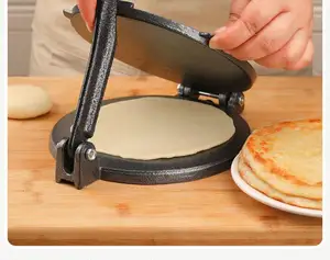 Mcooker 20cm Egg Roll Machine Crispy Omelete Baking Mold Ferro Fundido 8 Inch Cast Iron Tortilla Press Pan