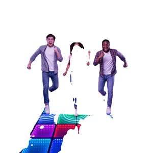 Jeu de sol interactif « Le sol est du lave » avec grille de saut et détection de pression, plancher de danse LED pour enfants - Product Image 1