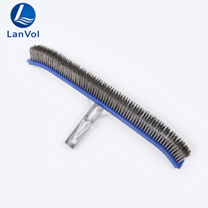 Brosse à algues professionnelle <span class=keywords><strong>pour</strong></span> <span class=keywords><strong>piscine</strong></span>, prix d'usine, bleu clair, cadre en aluminium, brosse à fil métallique rigide <span class=keywords><strong>pour</strong></span> l'élimination des taches tenaces - Product Image 5