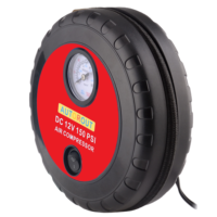 Compresseur d'air numérique portable automatique 12V DC 150 PSI en plastique avec manomètre numérique 80W 18L/min