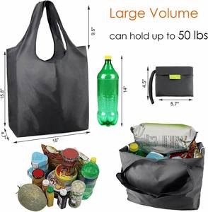 Bolsa de Compras Plegable Reutilizable Personalizada Wsy995, Fabricada con Poliéster 190T Reciclado - Product Image 3