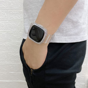 Bracelet de montre intelligent transparent en gelée de silicone souple pour <span class=keywords><strong>Fitbit</strong></span> Lite Watch Band 2 Versa 3 - Product Image 3