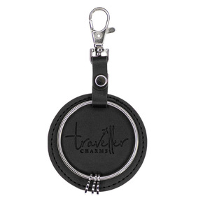 Cross-border best-selling traveler PU <b>leather</b> <b>keychain</b>, simple and portable, can be used as a bag key pendant, creative travel - Product Image 5