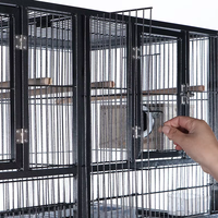 Grande cage à oiseaux robuste en plastique et métal, durable, pour perroquets et ara, avec plateau de récupération des excréments amovible en plastique