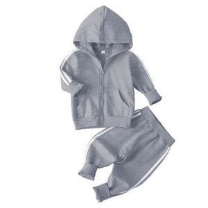 Conjunto Deportivo Informal de 2 Piezas para Niños, 100% Algodón, Sudadera con Capucha y Cremallera, Pantalones Deportivos, para Niños y Niñas, Novedad de 2023 - Product Image 5