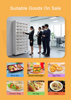 Distributeur automatique Easivend avec maintien au chaud, distributeur automatique avec code QR, construction métallique pour hamburger/burger/tarte aux œufs