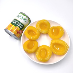 Pêches jaunes en conserve en dés, aliments sains, fruits en conserve pour la pâtisserie, utilisation OEM - Product Image 1