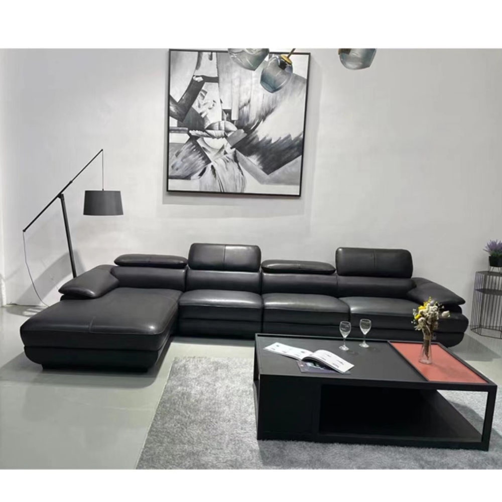 Italian Design Home Furniture Simple Luxury Design Living Room Furniture Leather Set Of Sofa