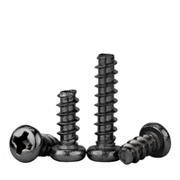 Vis de formage de filetage en plastique de type PT à tête cylindrique Phillips galvanisée en acier noir-Attaches autotaraudeuses à dents triangulaires M2.5 * 6
