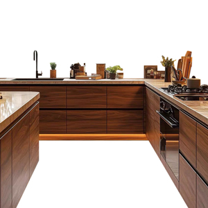 Gabinete de Roble Rojo Norteamericano de Bajo Formaldehído ENF, Madera Multicapa de 18 mm, Seguro para Bebés y Niños, Cocina Personalizada para Toda la Casa, Resistente al Agua - Product Image 4