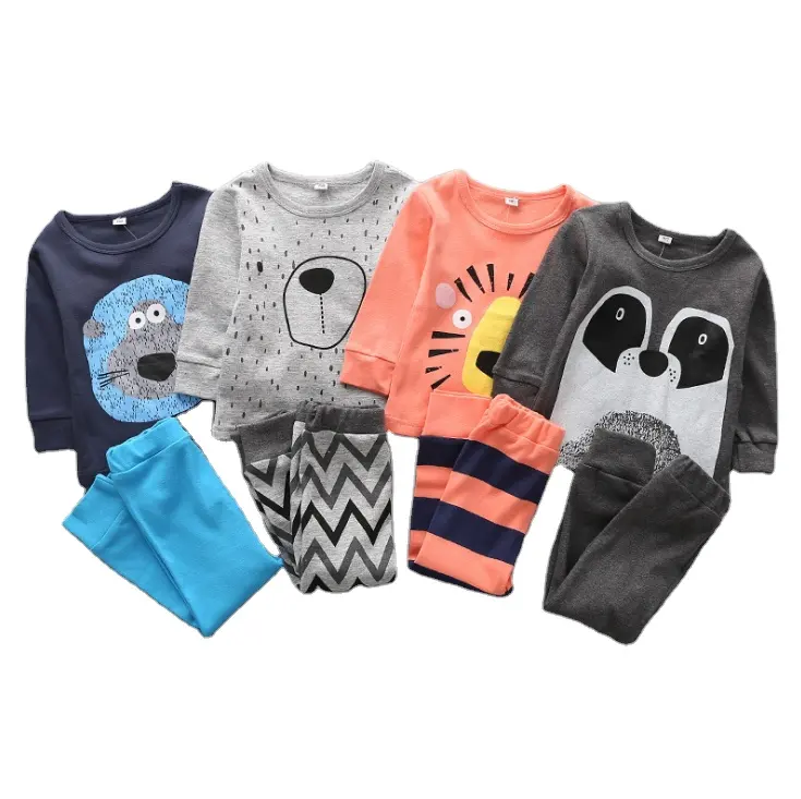 cotton pajamas Children's pajamas Summer Boys and girls children clothing sets