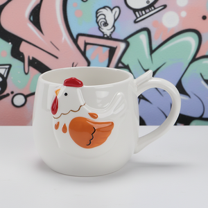 Tazza in Ceramica Bianca con Simpatico Design a Forma di Gallina, Perfetta per <span class=keywords><strong>Caffè</strong></span> o Tè, Idea Regalo - Product Image 5