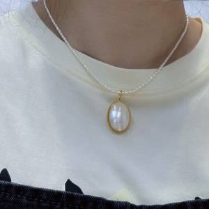 Pendentif Coquille de Hippocampe Ovale en Argent Sterling Pur Blanc 14x21mm pour Fille - Product Image 3