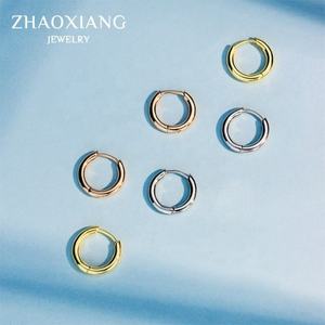 Pendientes de Aro de Plata de Ley 925 con Baño de Rodio, Joyería de Oro para Bodas, Dijes para Mujeres y Hombres, Regalo - Product Image 5