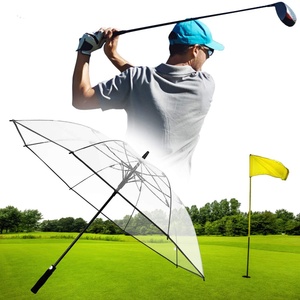 Adults' Cool Dome Umbrella Stained Glass Clear Full Body Long with Custom Cherry Blossom Design Transfer Golf Umbrella with logo - Product Image 4