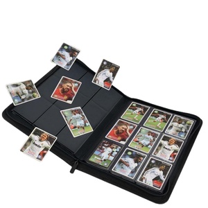 Wholesale High Quality Custom Logo PU Leather <b>Folders</b> Double Sided Pocket Card Album for Collectors - Product Image 2