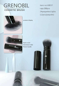 Set di pennelli cosmetici Grenobil, 28 pezzi, pennelli rotondi in pelo sintetico per applicazione sul viso - Product Image 3