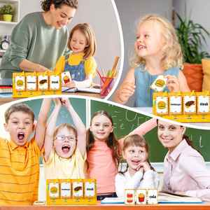 Material Didáctico para Jardín de Infancia y Educación en Casa, Tarjetas de Cognición, Juego de Ortografía de Alimentos, Pizarra Interactiva de Aprendizaje - Product Image 1