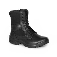 Bottes tactiques en cuir noir en gros, Bottes tactiques de jungle en cuir, Bottes d'extérieur pour hommes Woodland, Bottes d'entraînement