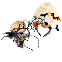 Serre-tête toile d'araignée Halloween, design citrouille créatif, boucle de tête pour fête, en tissu de haute qualité, pour adulte
