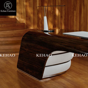 Set Scrivania Direzionale Moderna di Lusso per Ufficio, Scrivania per Manager, CEO, Capo con Sedia, in Acciaio Inossidabile, con Funzione Estensibile - Product Image 2