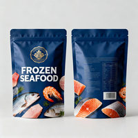 Sachets Doypack à fermeture éclair refermable pour la conservation des fruits de mer congelés à domicile, avec contrôle de la portion et ouverture facile