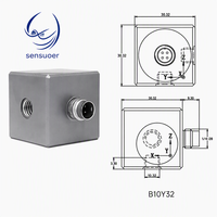 Accéléromètre triaxial IEPE Sensuoer SSR série B IP68 3000Hz 1000mV/g Connecteur 1/4-28 Montage M5 Faible bruit pour applications structurelles