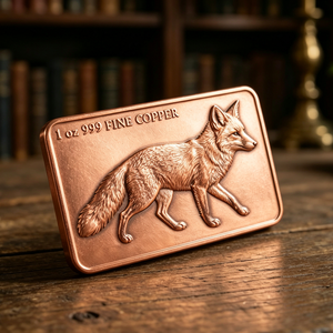 ASTM C11000 99.9% Cobre Puro, Barra de Cobre Fox de 1 onza Troy, Grado de Inversión - Product Image 3
