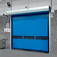 Conception de fermeture à glissière Meilleur joint Résistance à la rouille Salle blanche PVC Porte à grande vitesse Bâche Porte à glissière