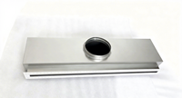Diffuseur linéaire encastré amovible, boîte de plénum carrée en aluminium, style industriel artisanal moderne pour extérieur, entrepôt, salon