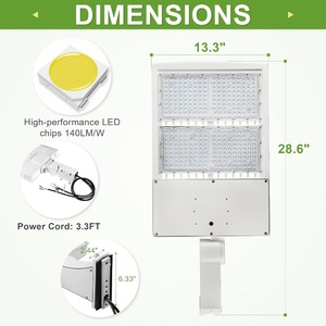 สำหรับ UL DLC 300W หรี่แสงได้ LED ไฟลานจอดรถ1-10V 40500Lm 700-1000W mh/hps โคมไฟเปลี่ยนสำหรับโรงรถ100-277V - Product Image 2