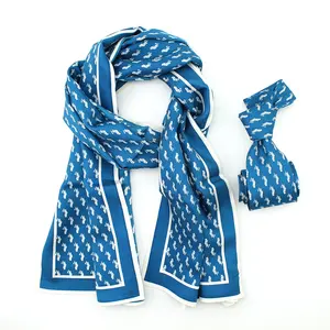 Fular de seda para mujer, bufanda de estilo largo de lujo, con estampado personalizado de la diosa de la justicia, Logo Foulard En Soie