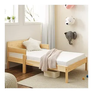 最新设计卧室家具儿童床婴儿床木制儿童床带屏障