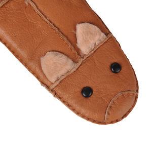 Guantes de Invierno Impermeables de Lana para Mantener el Calor, Guantes de Piel de Oveja Genuina, Mitones Cálidos sin Dedos para Niños - Product Image 3