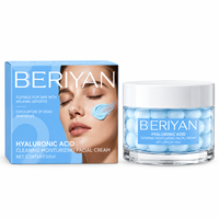 Crème hydratante pour le visage à la lavande avec logo personnalisé, crème apaisante à base de plantes pour les peaux sensibles, vente en gros