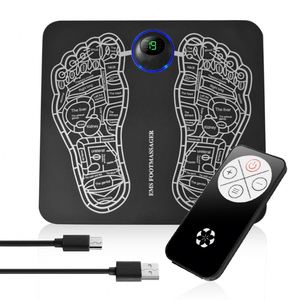 Masseur électrique pour les pieds EMS et tapis de massage avec relaxation musculaire, soulagement de la douleur et réduction du stress - Stimulateur portable pour les pieds - Product Image 1