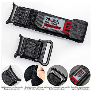 Correa Deportiva de Nailon Quickft <span class=keywords><strong>para</strong></span> Galaxy <span class=keywords><strong>Watch</strong></span> 8 Classic, Correa de Tela <span class=keywords><strong>para</strong></span> <span class=keywords><strong>Apple</strong></span> <span class=keywords><strong>Watch</strong></span> Series - Product Image 2