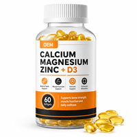 Complexe Calcium Magnésium Zinc D3 en gélules molles – Formule professionnelle de soutien musculaire – Marque privée OEM/White Label – Vente en gros