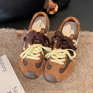 Yibo รองเท้าเดินแบบลำลองสำหรับผู้หญิง, รองเท้าเดิน2025สไตล์เดียวกันรองเท้าส้นหนาหนังแท้สไตล์เข้ากันกับทุกสีสำหรับสไตล์ Forrest - Product Image 2